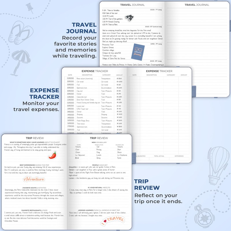 Clever Fox Travel Journal – Vacation Planner with Budget Plan,