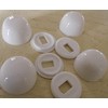 Round Toilet Bowl Bolt Cap 2 Pair with Washers by