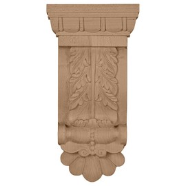 Ekena Millwork COR05X02X09ACMA 5 3/4" W X 2 3/4" D X 9 3/4" H Thin Flowing Acanthus Corbel, Maple
