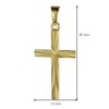 trendor Cross Pendant Gold 333/8 K 22 mm with Gold-Plated
