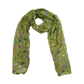 Zac's Alter Ego Women/Ladies Rainbow Foil Metallic Glitter Mini Butterfly Print Scarf