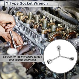 RATCHROLL 1 Pcs Socket Wrench 75mm,75mm,75mm Spanner Socket Remover Hexagon Carbon Steel 14mm,17mm,19mm for Car Motorcycle Dirtbike Y Shaped 3 Way Wrench Sleeve
