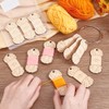 BENECREAT 12Pcs Wooden Blank Yarn Peg, Creative Woolen Thread Winding