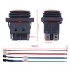 weideer Reverse Polarity Switch Waterproof 12V RV Jack Switch ON/Off/ON