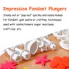M MOACC M MOACC Cake Tools 36 Piece Fondant Cake Cookie Plunger Sugarcraft Flower Leaf Butterfly Heart Shape Decorating Mold DIY Icing Plunger Tools