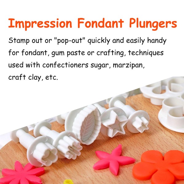 M MOACC M MOACC Cake Tools 36 Piece Fondant Cake