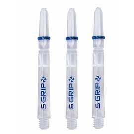 Thor-Sports Harrows Supergrip Spin Shafts with 360 Degree Rotating Top S-Grip 2BA Thread (Medium, Clear)