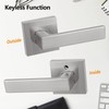 NEWBANG Hall/Closet Lever Handle Lock Satin Nickel Finish-Heavy Duty Door
