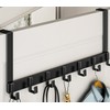 7-hole door hook with excellent space utilization (46x18cm black) DP62272 2ea