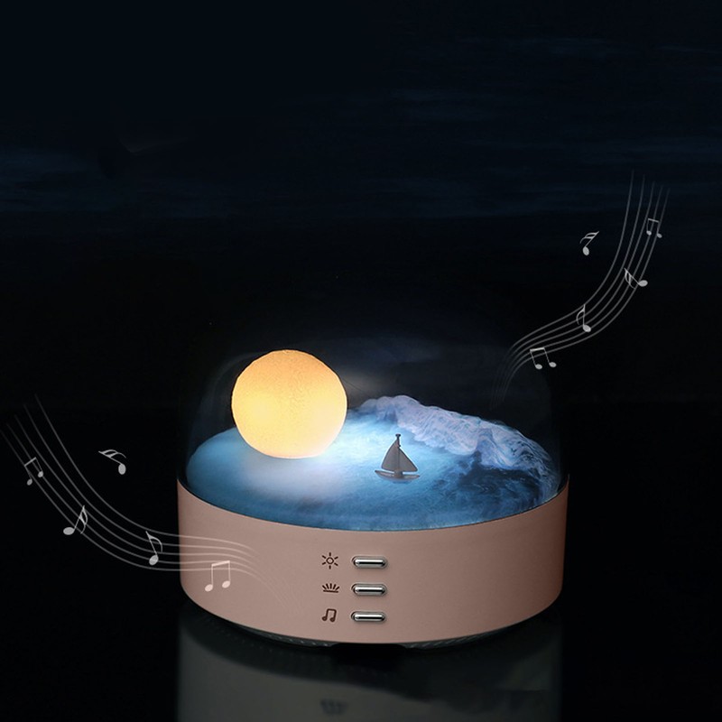Bluetooth Night Light Speaker Creative Relaxing Soothing Portable Indoor Night