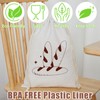 Pack of 2 Reusable Bread Bags, Natural Linen Bread Bags,