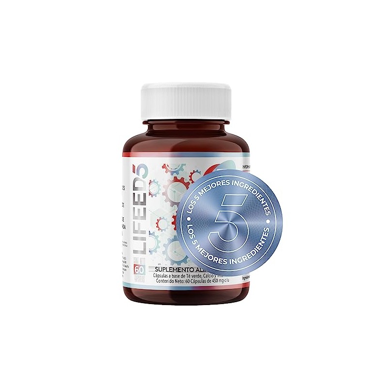 LIFEED5 Complejo B Vitaminas B1, B2, B3, B5, B6, B12