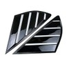ruihe 2pc Shiny Black Rear Quarter Panel Window Side Louvers