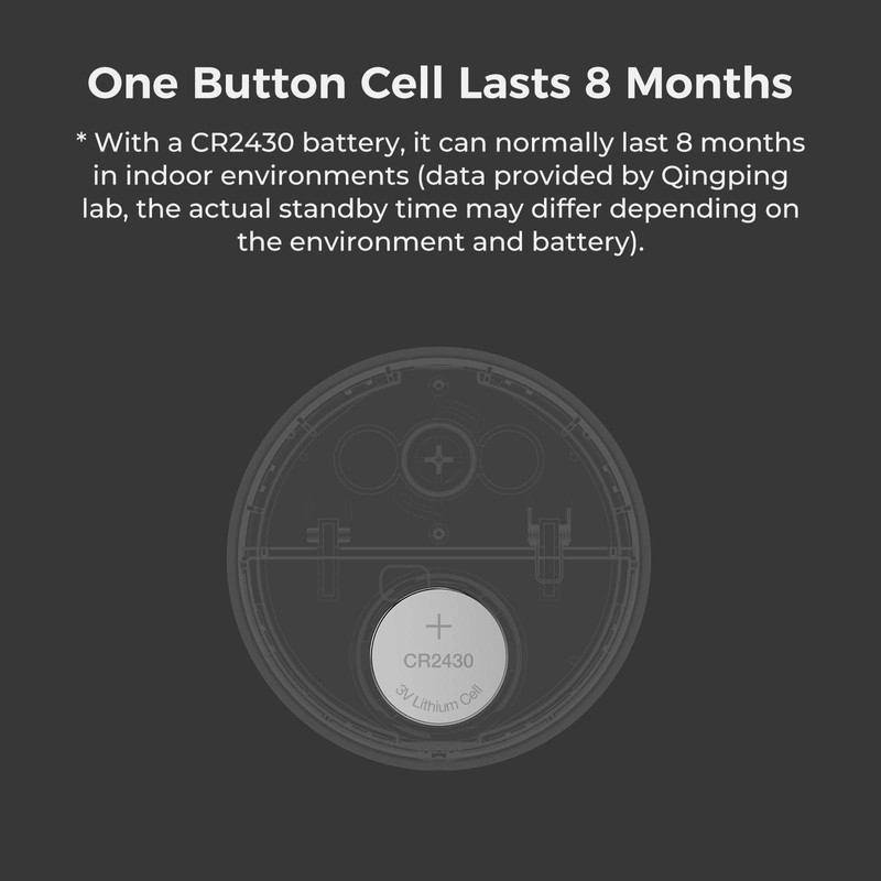 Qingping Thermometer Hygrometer Sensor Works with HomeKit (Only Works with