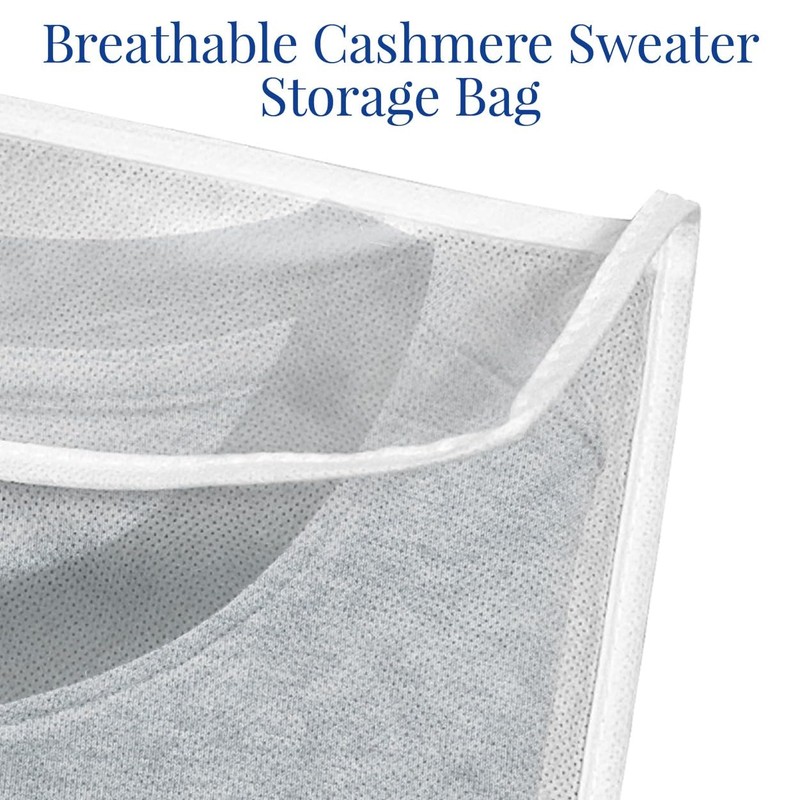 The Clothing Doctor Breathable Cashmere Sweater Storage Bag, Convenient Snap