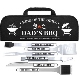 Dad Gifts from Daughter, Dad Grilling Accessories Gift for Birthday Valentines Day, Heavy Duty Stainless Steel BBQ Grill Tools for Outdoor Grill with Aluminum Case, Grill Utensils Set for Fathers Day