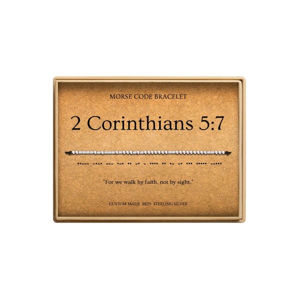 Sterling Silver Christian Bracelets for Women | 2 Corinthians 5:7