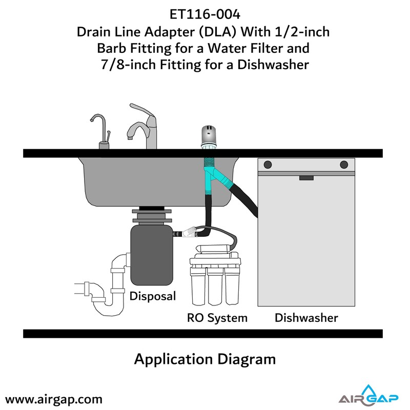 Drain Line Adapter (DLA) With 1/2-inch Barb Fitting for a