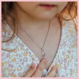 Unicorn Necklace for Women, 925 Sterling Silver Multicolor CZ Lucky Unicorn Pendant Necklace Valentines Day Gifts Birthday Gift for Daughter Granddaughter