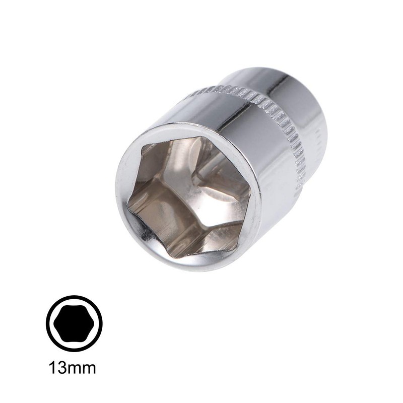 sourcing map 1/4-Inch Drive by 13mm Deep and Shallow Socket