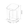 Newkita Acrylic Clear 3 Slots Pencil Pen Holder for Desk,