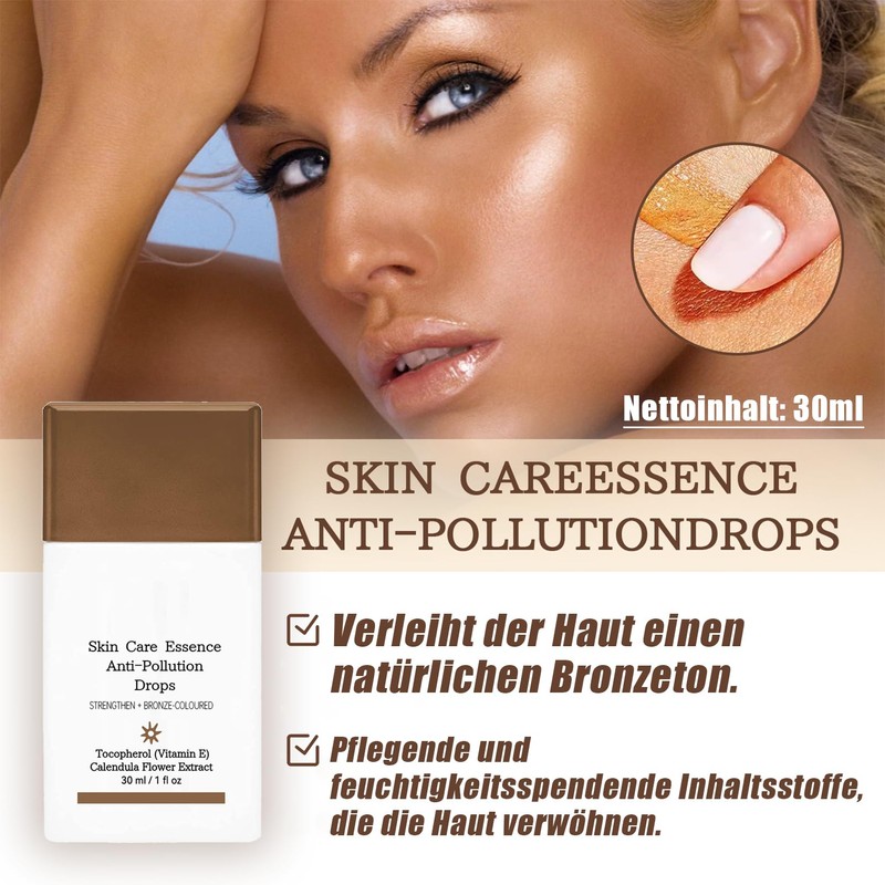 Bronzing Drops, Flüssige Bronzer Drops, Braun Glow Drops für Makellose