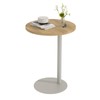Katrawu C Shaped Round End Table, Small Side Table for