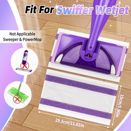40 Count Mopping Pad for Wet Jet Mop Disposable Wetjet Pads Refills Replacement for Swiffer Wet Pads Refill Compatible with Swiffer Wet Jet Pads Thickness & Absorbent for Household Multi-Surface