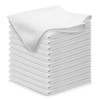 USANOOKS Microfiber Cleaning Cloth - White - 12Pcs (12.5x12.5 inch)
