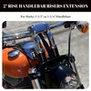 AC-MTORC 2 Inch Rise Handlebar Risers Extension for Harley 1-1/2