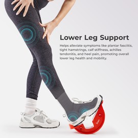 Sunny Health & Fitness Calf Stretcher and Foot Rocker for Plantar Tight Calves Relief Hamstring Ankle Strengthener Facetious Sling Stretch Fighter Stretching Device Mobility - NO. 108-RD