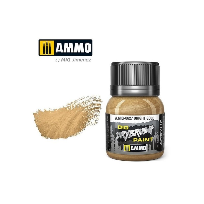 (MIG AMMO) CG0627 Drybrush Paint - Bright Gold / (MIG