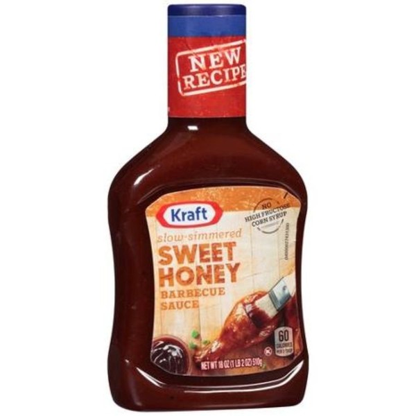 Kraft, BBQ Sauces, 18oz Bottle (Pack of 3) (Choose Flavor Below) (Sweet Honey)