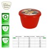 1/4 Pint Small Pudding Basin and Lid Red 4 Pack