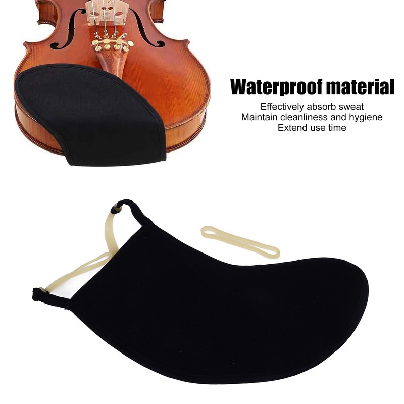 Violin Shoulder Rest Pad Adjustable Chinrest Soft Cover Protector Non