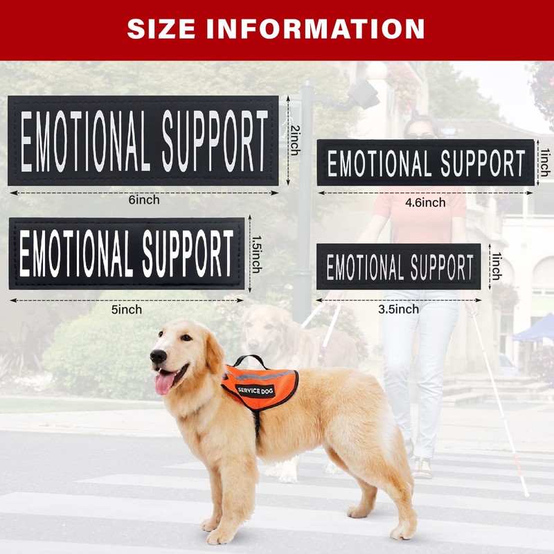 2Pack Service Dog Patch, Removable Dog Harness Patches with Hook