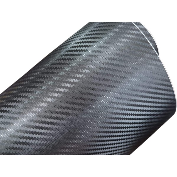 3D Black Carbon Fiber Vinyl Wraps, Car DIY Wrap Vinyl