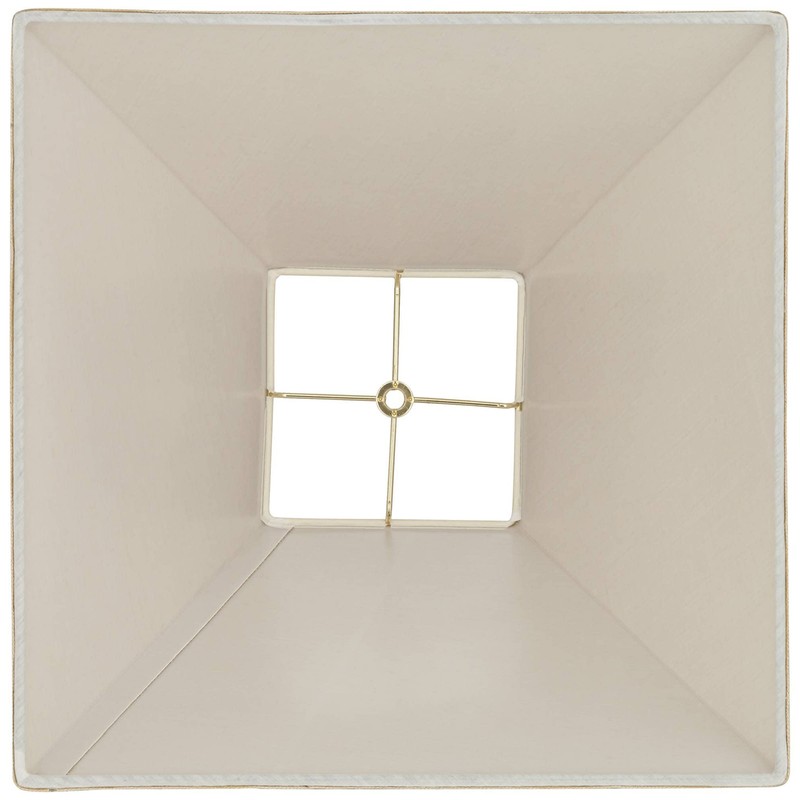 Beige Linen Large Square Lamp Shade 6" Top x 16"