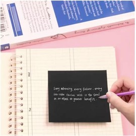 400 Notas Adhesivas Negras Desplegables Autoadhesivas De 3 x 3 Pulgadas (7.6 x 7.6 cm) 1 Block De Moda Papelera Creativa                              