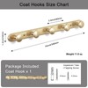 Goo-Ki 1 Pack Champagne Bronze Coat Rack Wall Mount Heavy