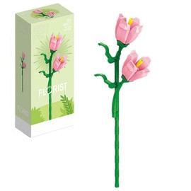 YICHENZHAOXING Mini Bricks Artificial Flower Bouquet Building Sets，DIY Simulation Plant Series Creative Toys,Flower Building Set Bluebell 91PCS