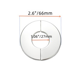 Tsnamay Wall Split Flange, Stainless Steel Round Escutcheon Plate for 1.06"/27mm Diameter Pipe, Pack of 4