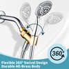 BRIGHT SHOWERS All Metal Handheld Shower Head Holder, Adjustable Shower