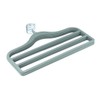 The Hanger Store Pack of 5 Grey 3 Bar Flocked