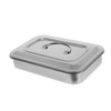 Healvian Stainless Steel Square Box Tray Sterilizer with Lid
