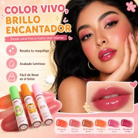Set De 6 Brillos Labiales Hidratantes Con Acabado Espejo