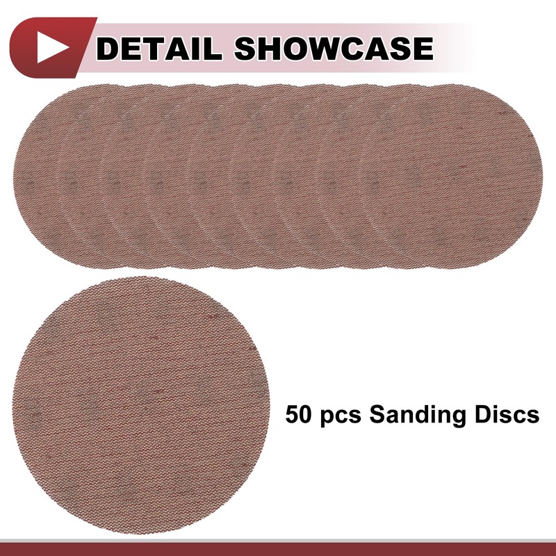X AUTOHAUX 50 Pcs 6 Inch Abranet Sanding Mesh Anti-Clog