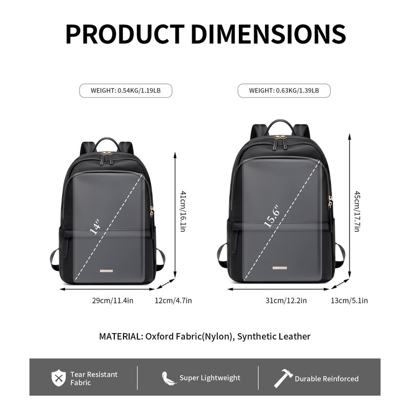 GOLF SUPAGS Laptop Backpack for Women Slim Computer Bag Work