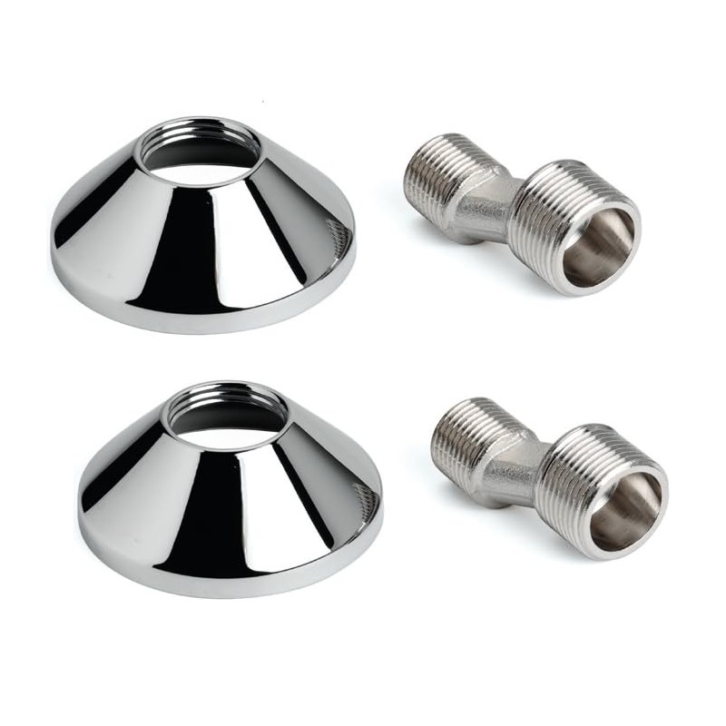 Pair of Eccentric S Pieces with Brass Rosette ½" x