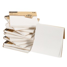 M&G Sticky Notes 3 x 3 Inch, 12pcs Note Pads Sheets Self-Stick Strong Sticking Power for Home Office Classroom Books Papers Notebook, White Square Grid